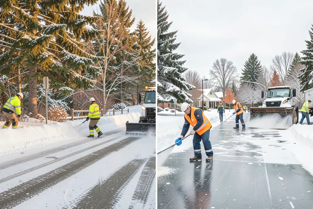 Calcium Chloride Spreading in Duvall, King County, WA - Identify the coldest, most shaded surfaces that need a stronger deicer