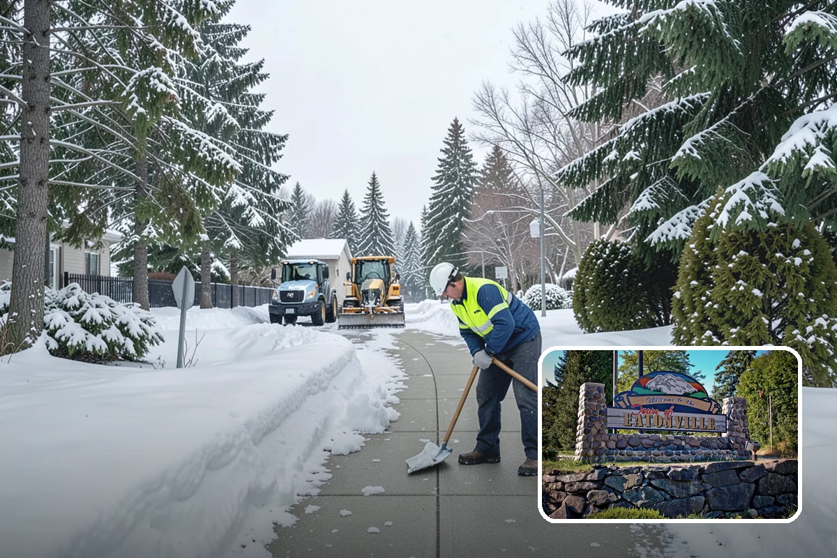 Calcium Chloride Spreading in Eatonville, Pierce County, WA - Stays active down into the single digits when rock salt fails