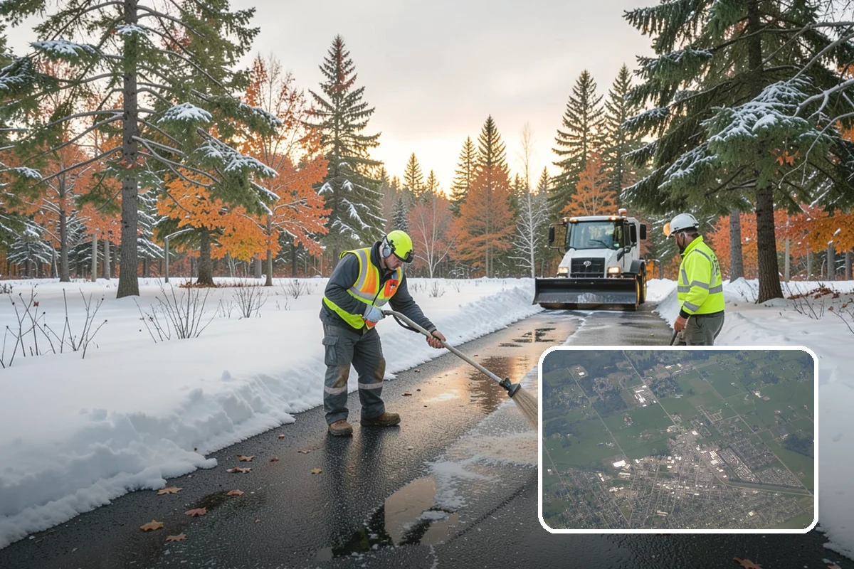 Calcium Chloride Spreading in Enumclaw, King County, WA - Stays active down into the single digits when rock salt fails