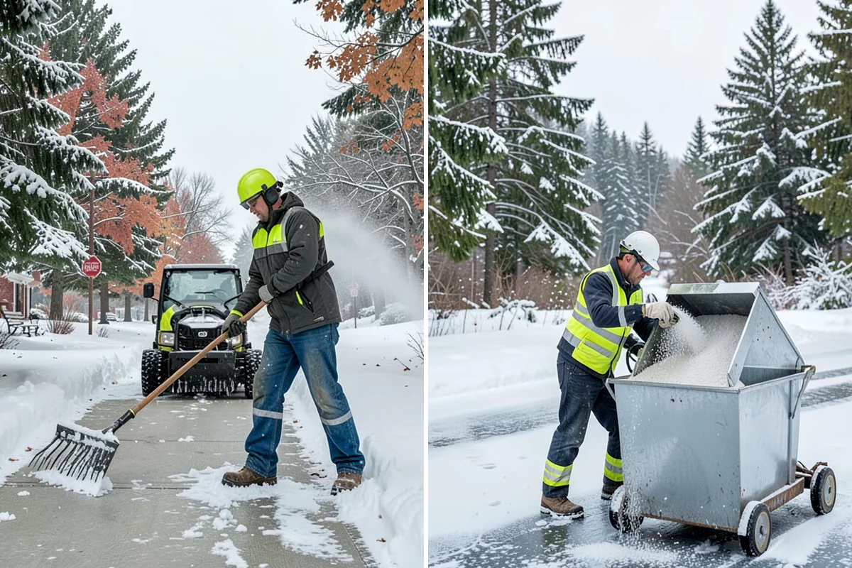 Calcium Chloride Spreading in Enumclaw, King County, WA - Identify the coldest, most shaded surfaces that need a stronger deicer