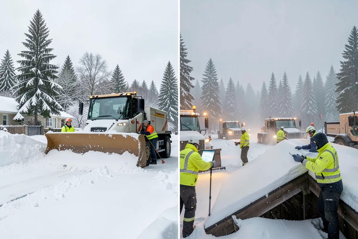 Calcium Chloride Spreading in Everett, Snohomish County, WA - Identify the coldest, most shaded surfaces that need a stronger deicer