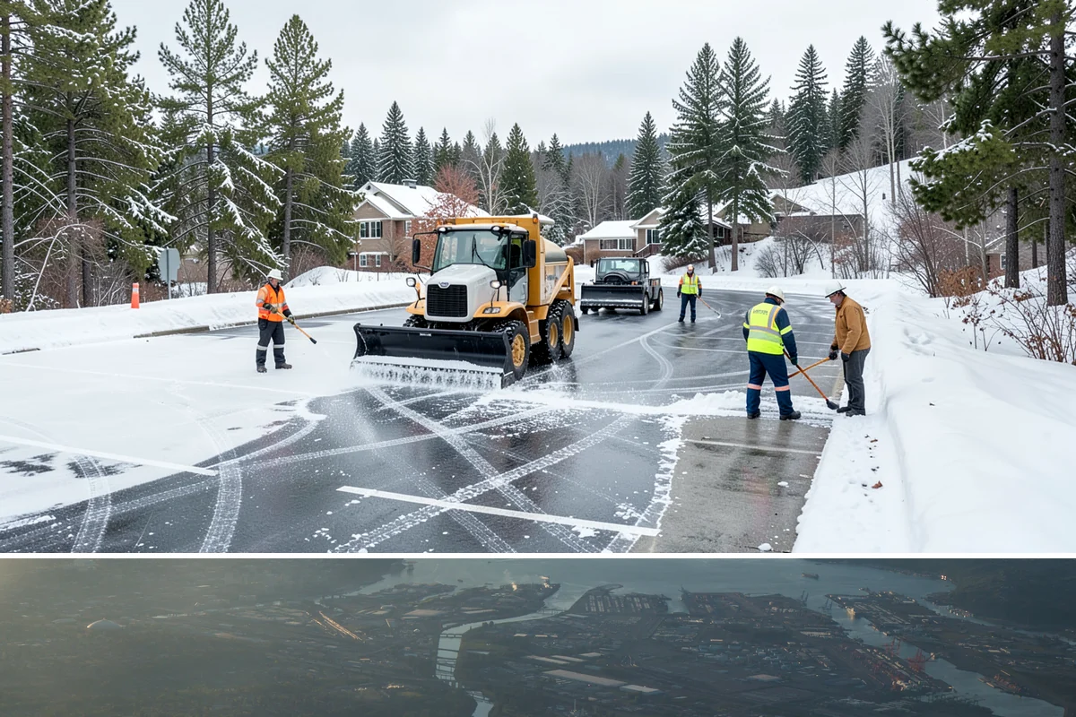 Calcium Chloride Spreading in Fife, Pierce County, WA - Calcium chloride is deployed during the deepest cold spells, typically December through January when arctic air settles over the...