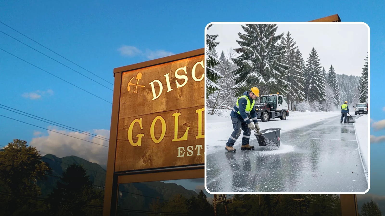 Calcium Chloride Spreading in Gold Bar, Snohomish County, WA - Calcium chloride spreading tackles ice at the sub-freezing temperatures where ordinary rock salt stops working.