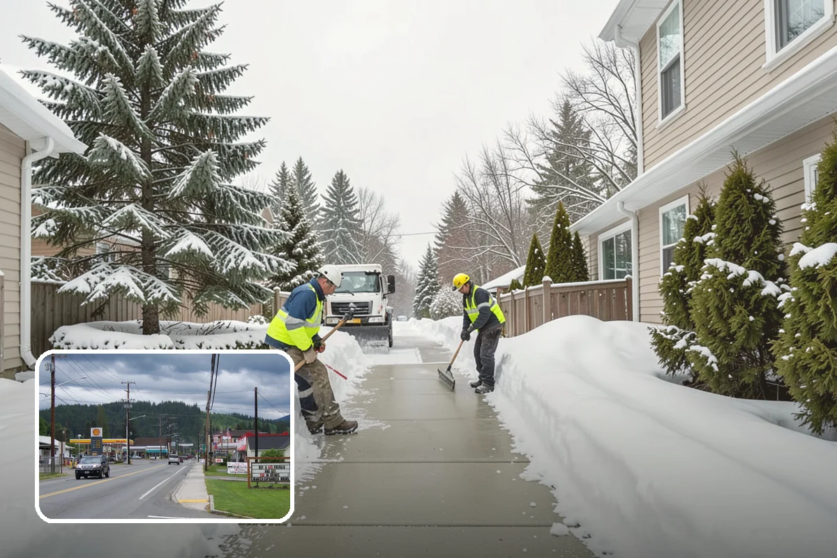 Calcium Chloride Spreading in Granite Falls, Snohomish County, WA - Stays active down into the single digits when rock salt fails