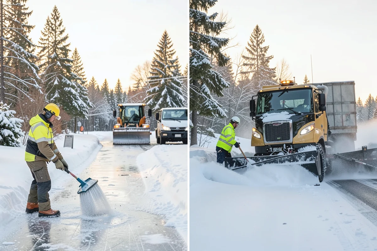 Calcium Chloride Spreading in Granite Falls, Snohomish County, WA - Identify the coldest, most shaded surfaces that need a stronger deicer