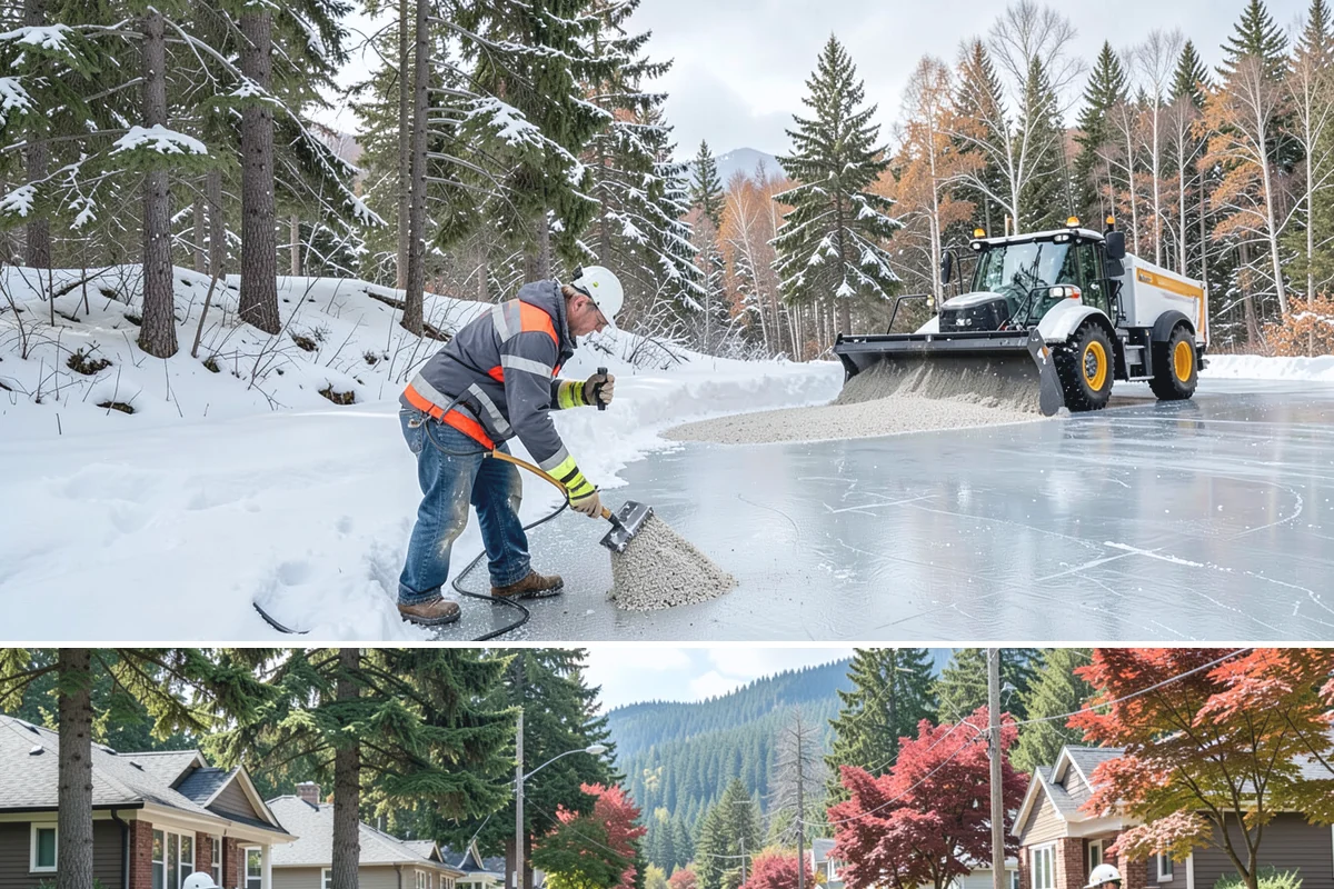 Calcium Chloride Spreading in Hunts Point, King County, WA - Calcium chloride is deployed during the deepest cold spells, typically December through January when arctic air settles over the...