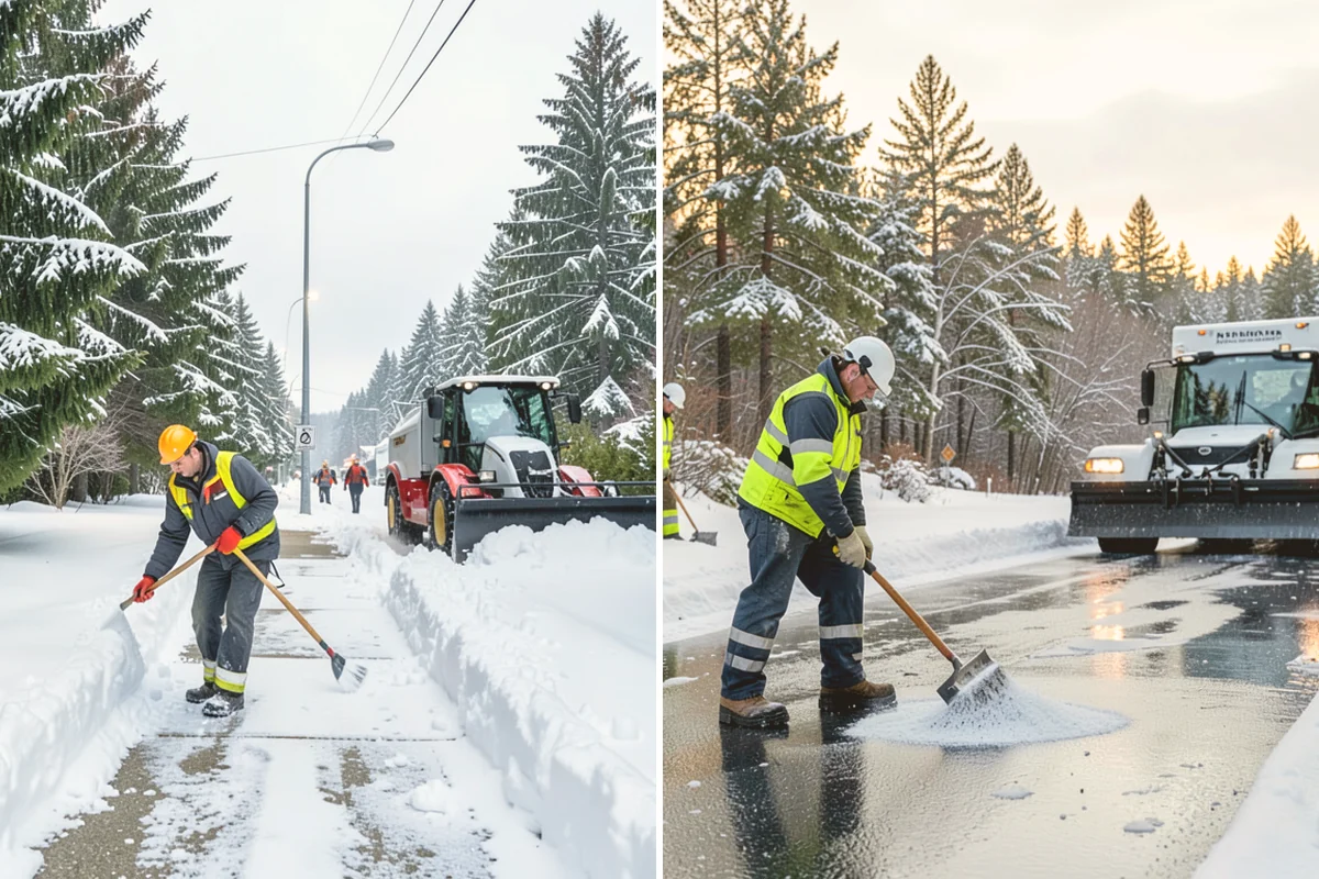 Calcium Chloride Spreading in Kirkland, King County, WA - Identify the coldest, most shaded surfaces that need a stronger deicer