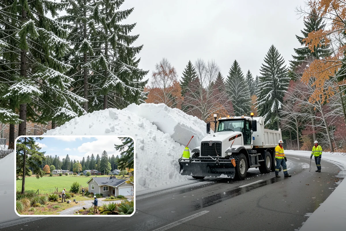 Calcium Chloride Spreading in Lyman, Skagit County, WA - Stays active down into the single digits when rock salt fails