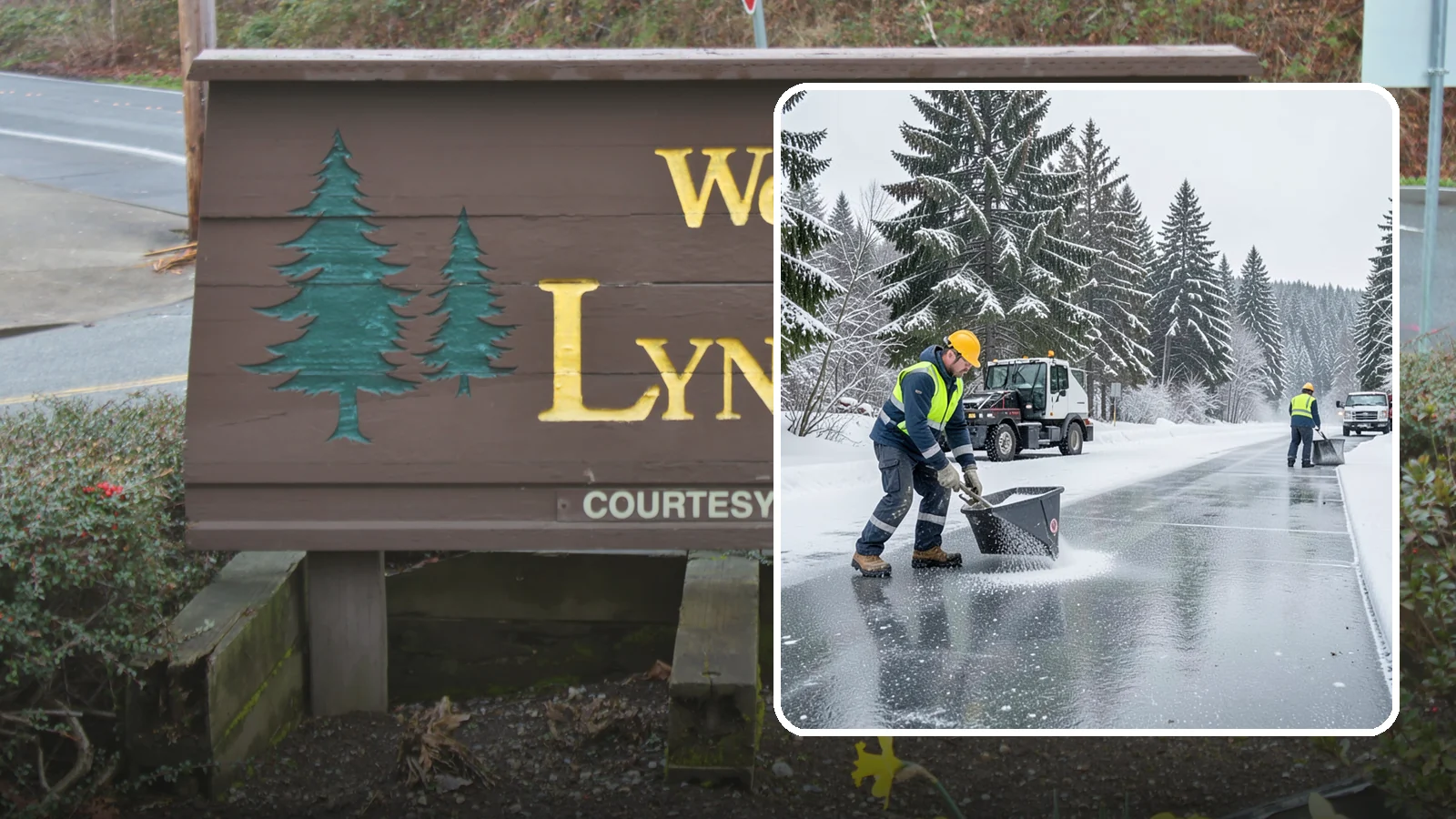 Calcium Chloride Spreading in Lynnwood, Snohomish County, WA - Calcium chloride spreading tackles ice at the sub-freezing temperatures where ordinary rock salt stops working.