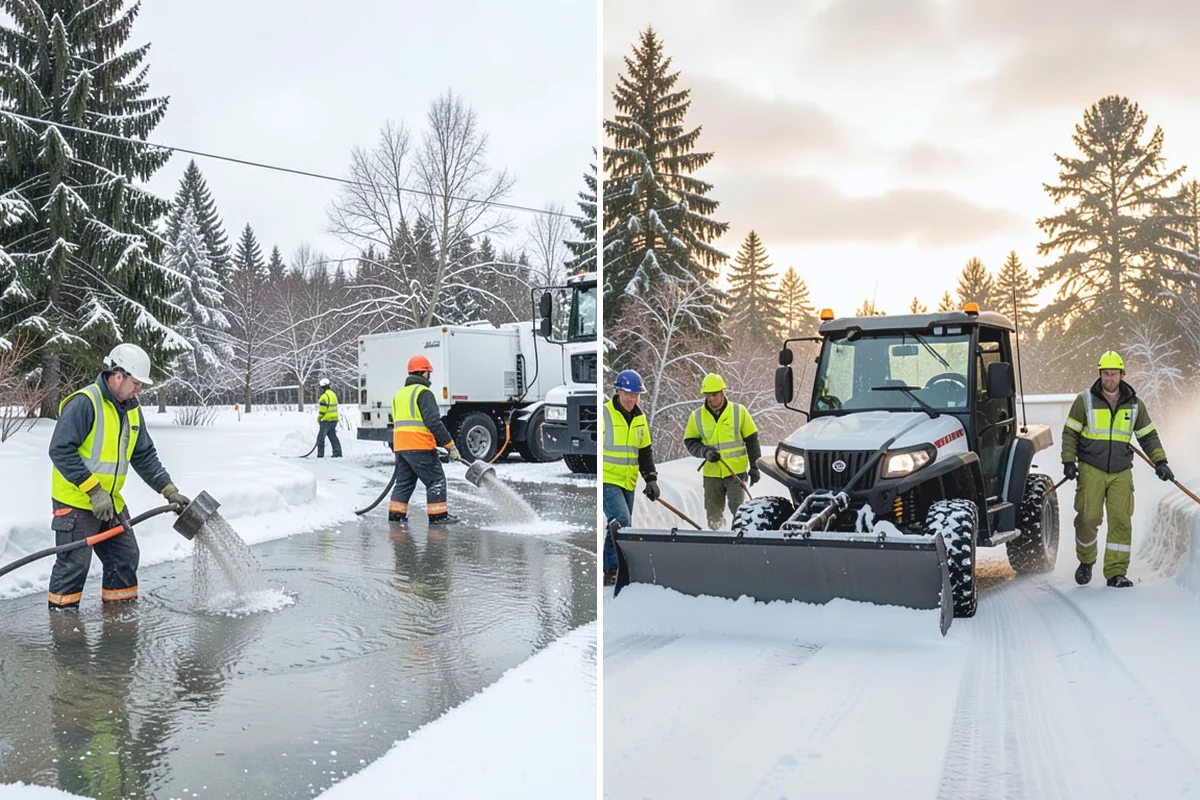 Calcium Chloride Spreading in Marysville, Snohomish County, WA - Identify the coldest, most shaded surfaces that need a stronger deicer