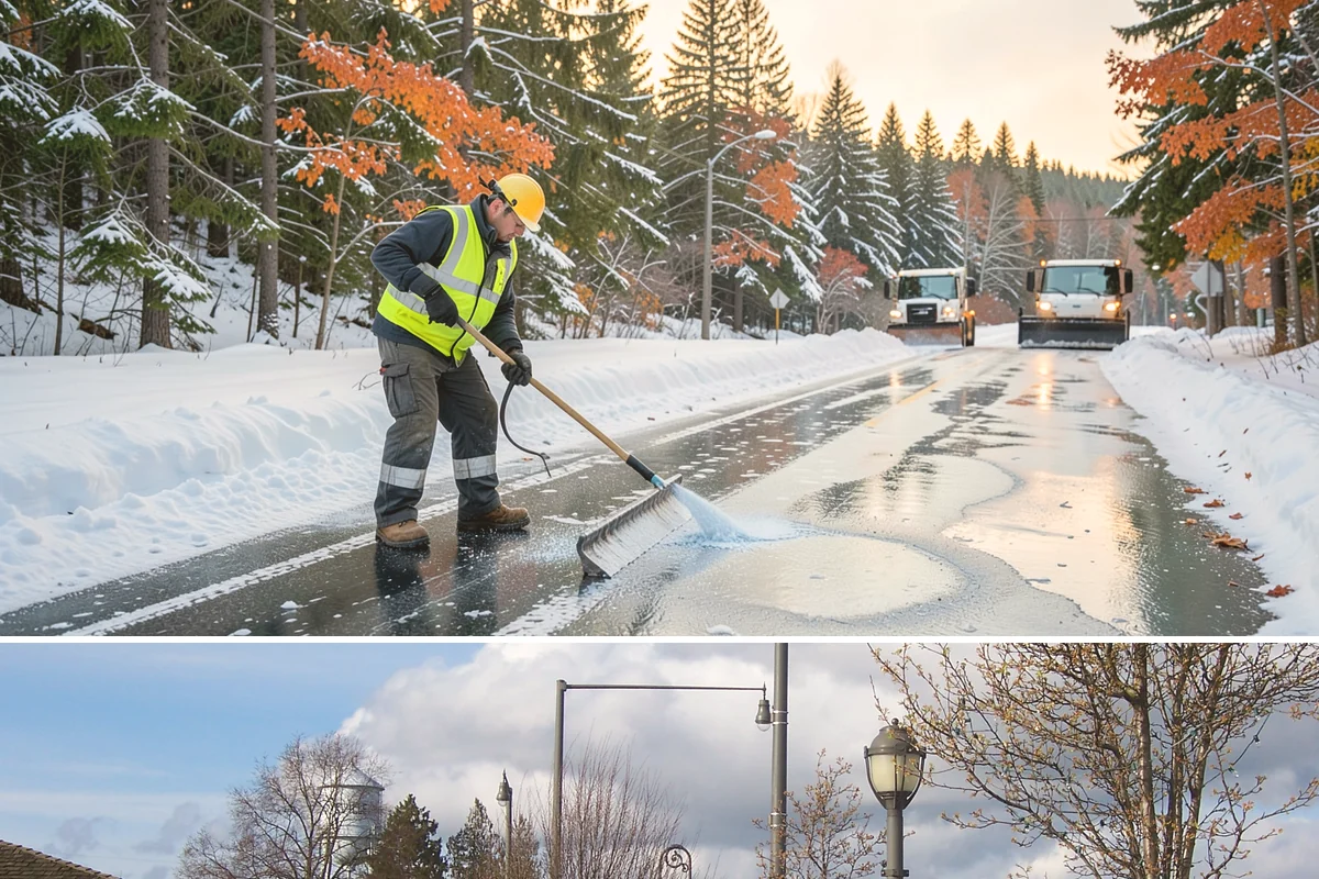 Calcium Chloride Spreading in Marysville, Snohomish County, WA - Calcium chloride is deployed during the deepest cold spells, typically December through January when arctic air settles over the...