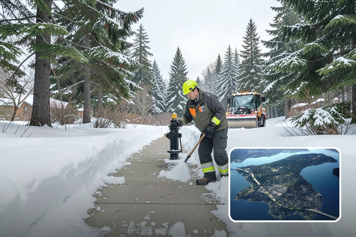Calcium Chloride Spreading in Mercer Island, King County, WA - Stays active down into the single digits when rock salt fails