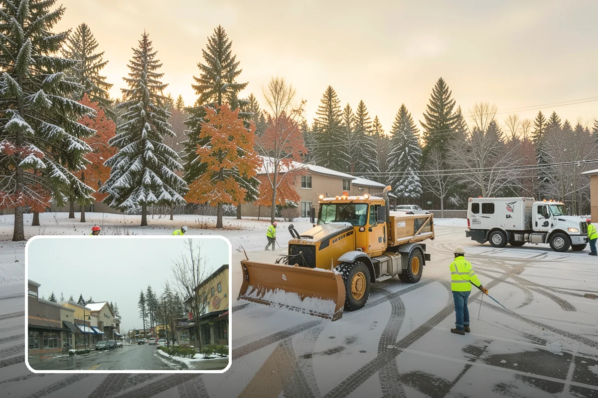 Calcium Chloride Spreading in Mill Creek, Snohomish County, WA - Stays active down into the single digits when rock salt fails