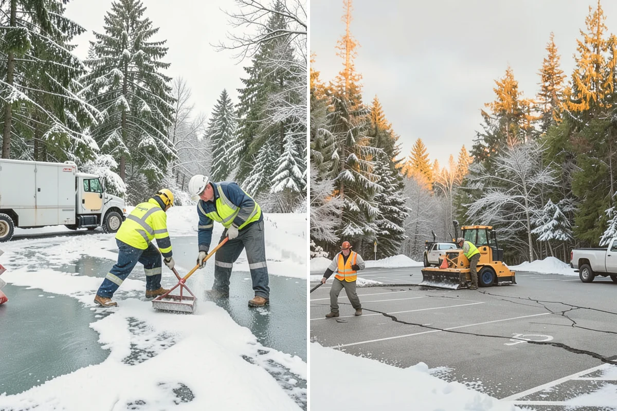 Calcium Chloride Spreading in Milton, King County, WA - Identify the coldest, most shaded surfaces that need a stronger deicer