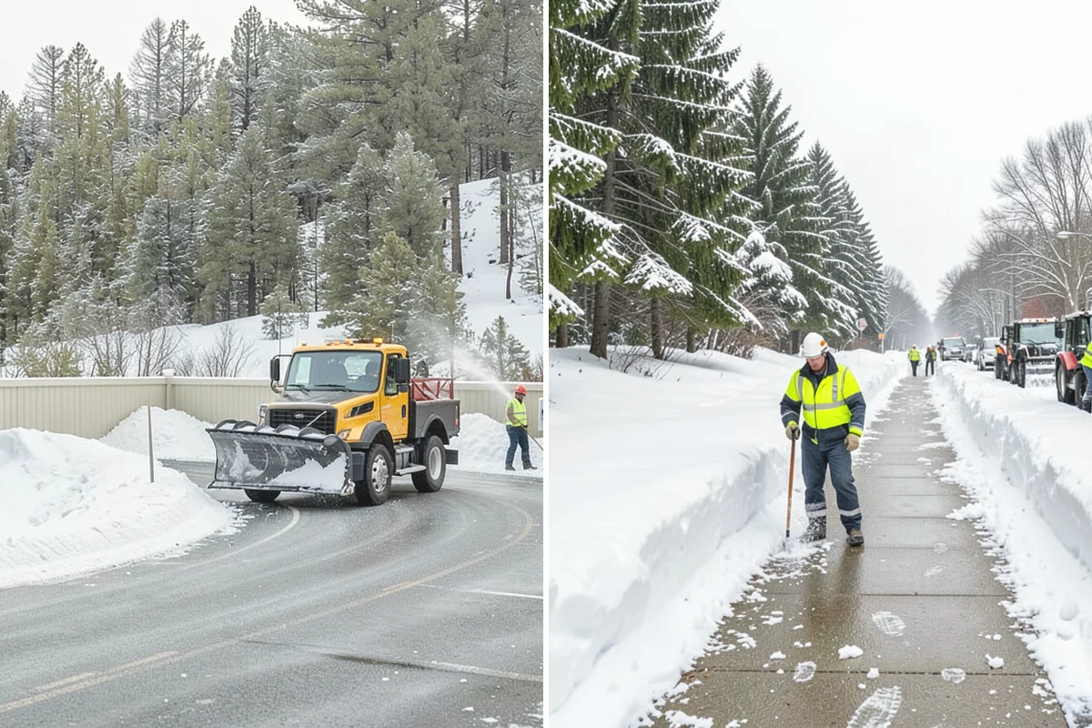 Calcium Chloride Spreading in North Bend, King County, WA - Identify the coldest, most shaded surfaces that need a stronger deicer