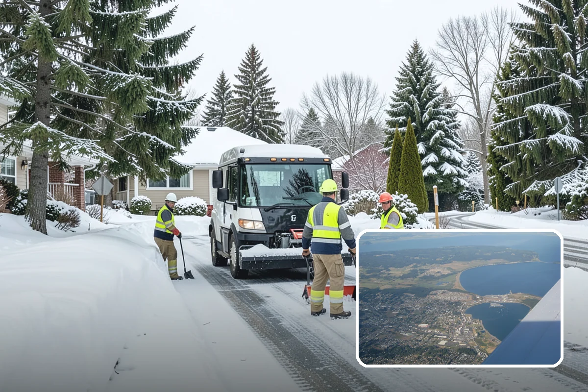 Calcium Chloride Spreading in Oak Harbor, Island County, WA - Stays active down into the single digits when rock salt fails