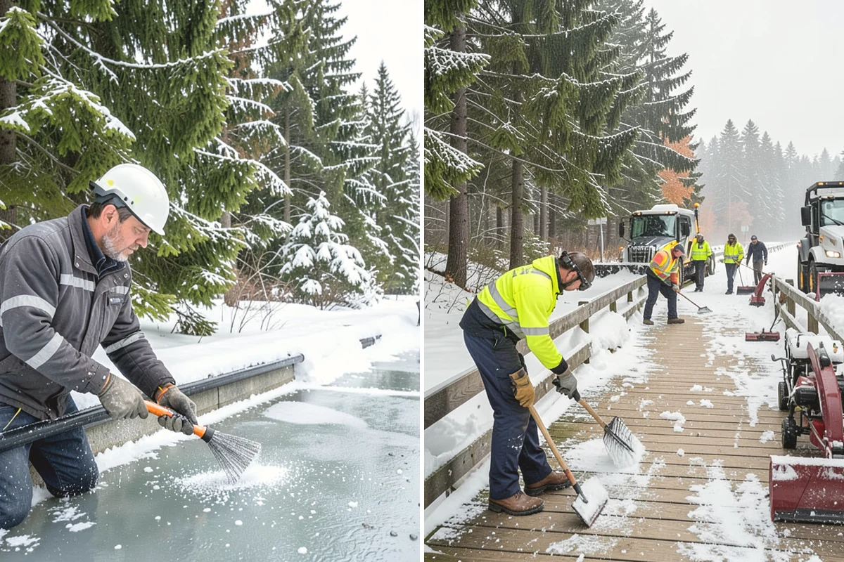 Calcium Chloride Spreading in Oak Harbor, Island County, WA - Identify the coldest, most shaded surfaces that need a stronger deicer
