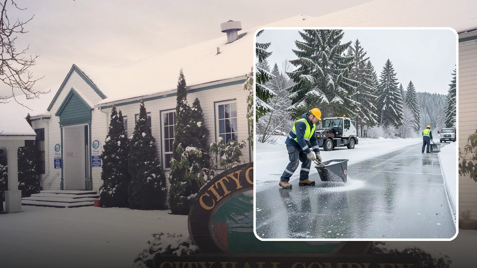 Calcium Chloride Spreading in Pacific, King County, WA - Calcium chloride spreading tackles ice at the sub-freezing temperatures where ordinary rock salt stops working.