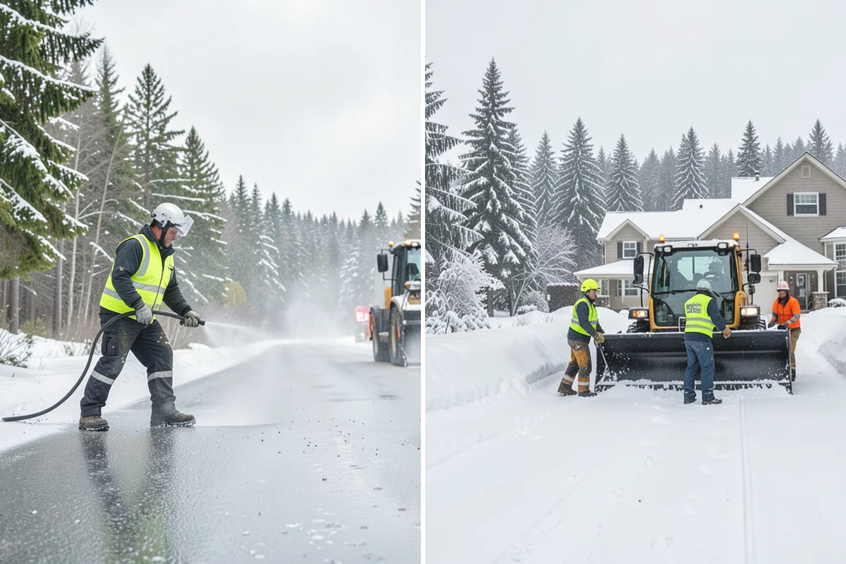 Calcium Chloride Spreading in Ruston, Pierce County, WA - Identify the coldest, most shaded surfaces that need a stronger deicer
