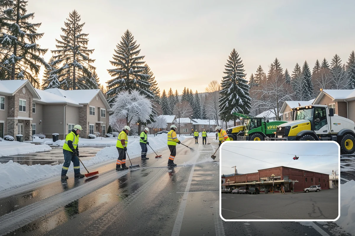 Calcium Chloride Spreading in Sedro-Woolley, Skagit County, WA - Stays active down into the single digits when rock salt fails