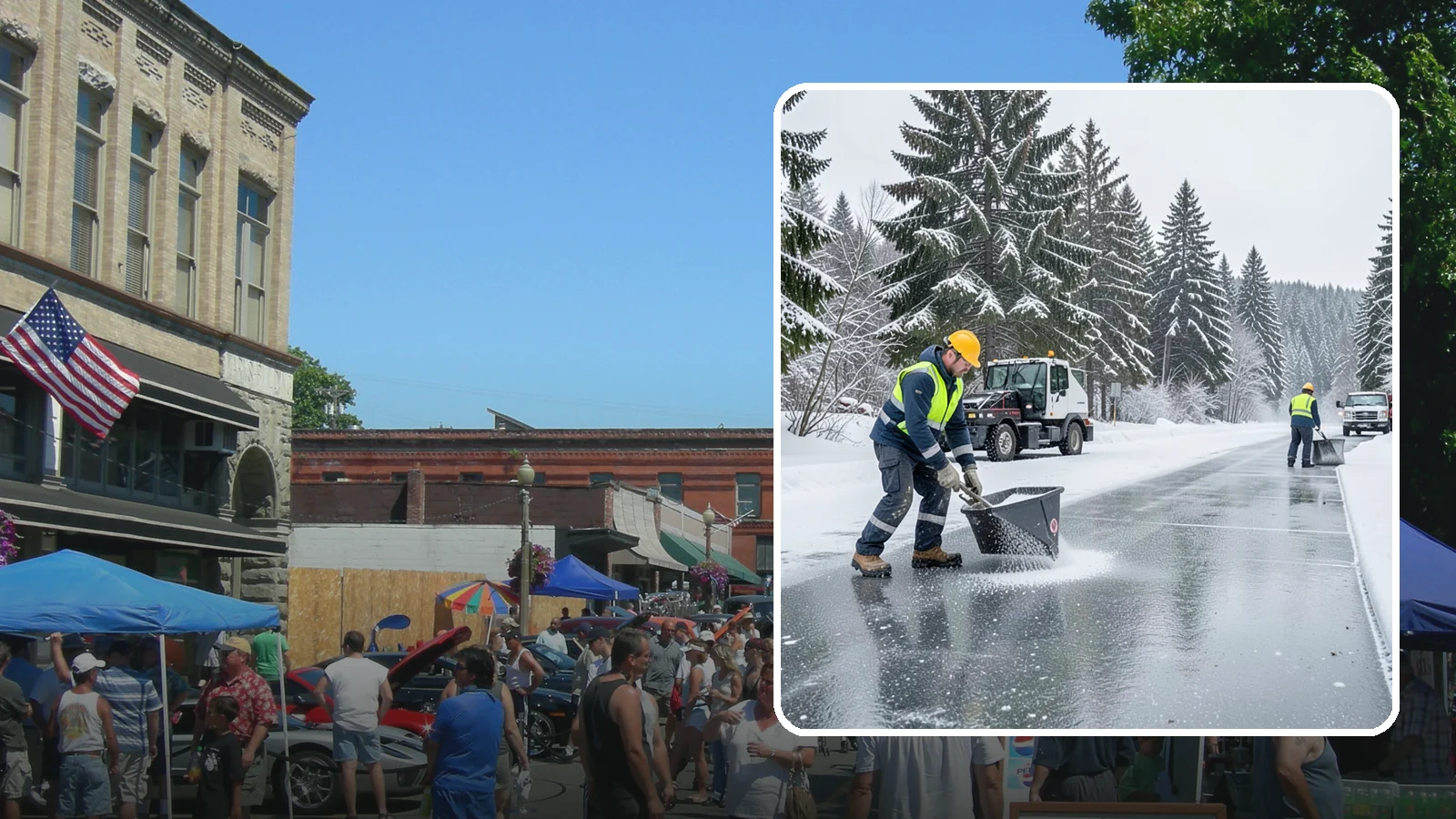 Calcium Chloride Spreading in Snohomish, Snohomish County, WA - Calcium chloride spreading tackles ice at the sub-freezing temperatures where ordinary rock salt stops working.