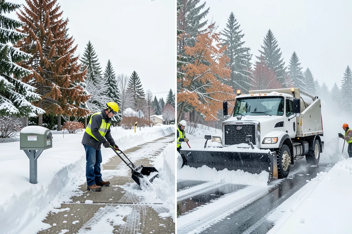 Calcium Chloride Spreading in Snoqualmie, King County, WA - Identify the coldest, most shaded surfaces that need a stronger deicer