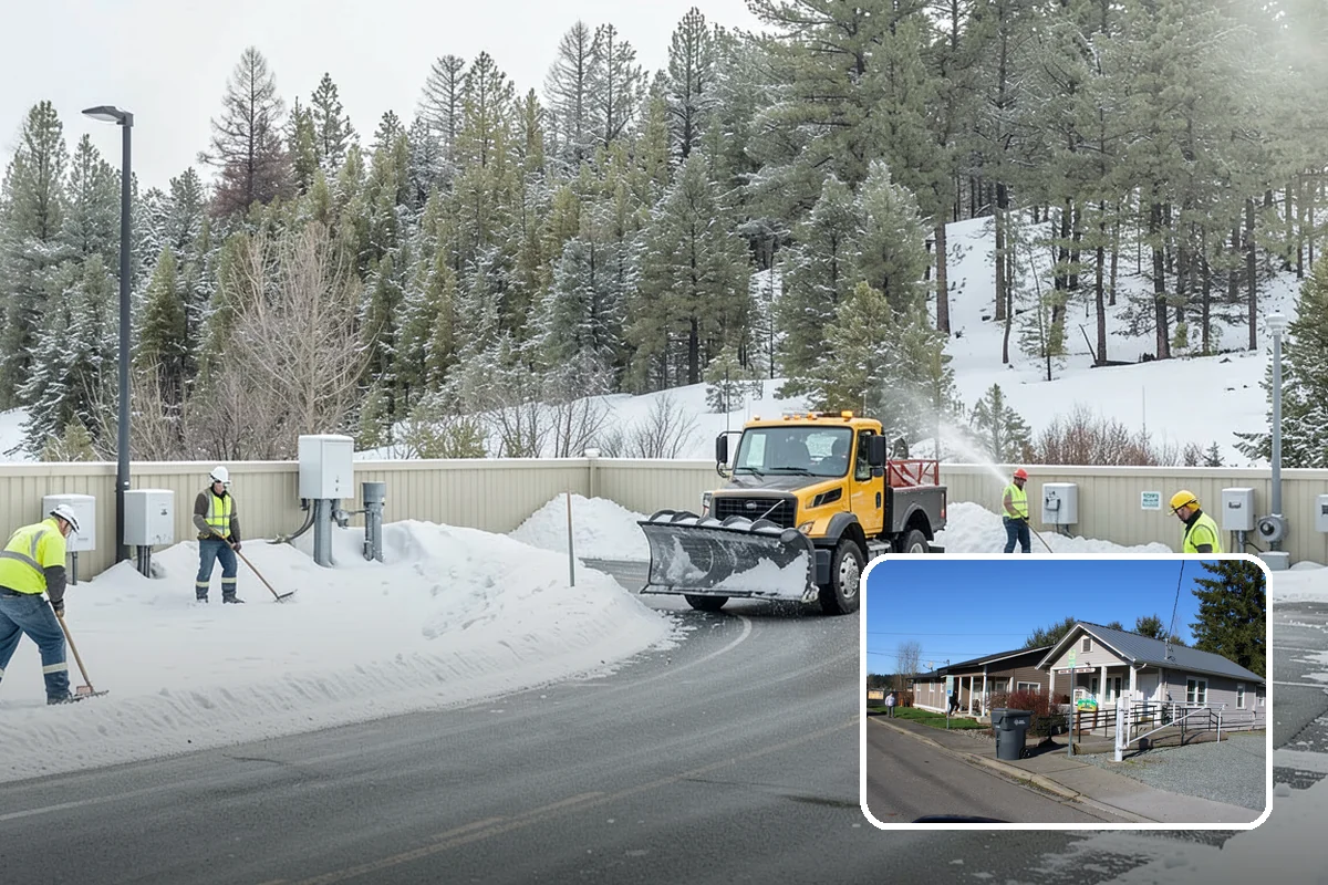 Calcium Chloride Spreading in South Prairie, Pierce County, WA - Stays active down into the single digits when rock salt fails