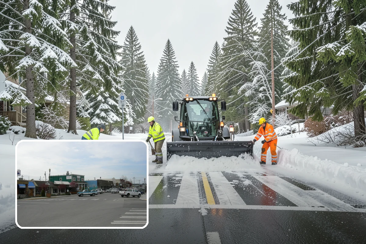 Calcium Chloride Spreading in Stanwood, Snohomish County, WA - Stays active down into the single digits when rock salt fails