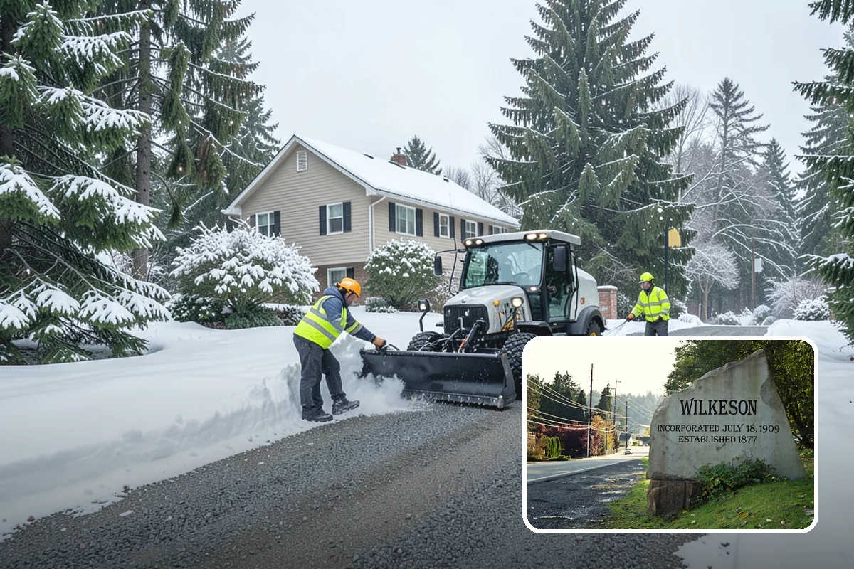 Calcium Chloride Spreading in Wilkeson, Pierce County, WA - Stays active down into the single digits when rock salt fails