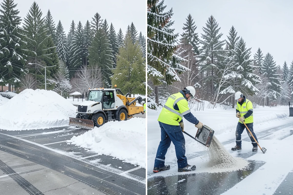 Calcium Chloride Spreading in Wilkeson, Pierce County, WA - Identify the coldest, most shaded surfaces that need a stronger deicer
