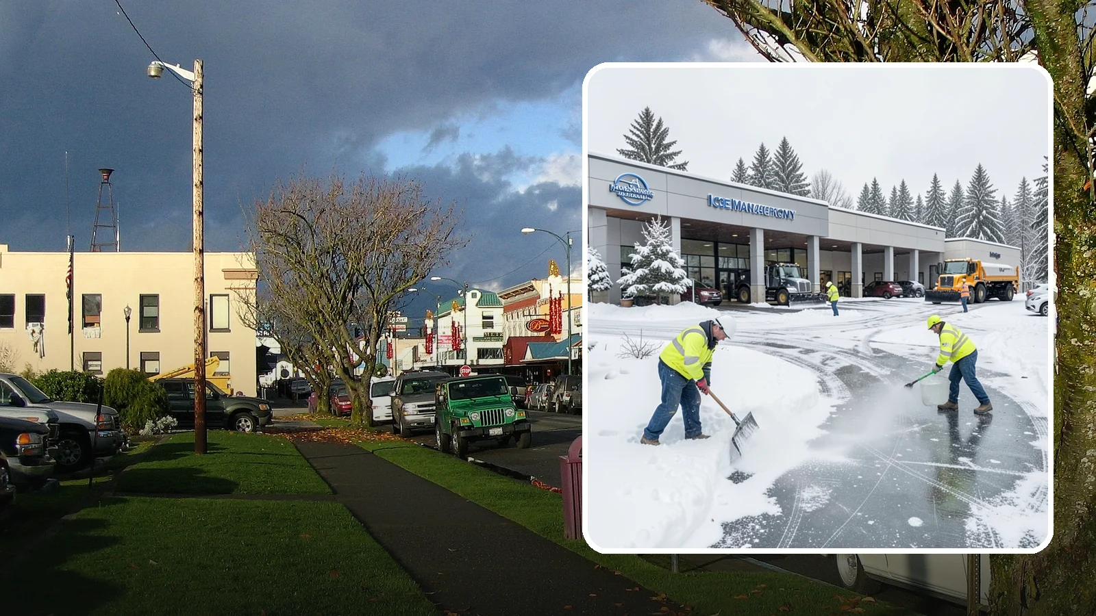 Car Dealership Deicing in Arlington, Snohomish County, WA - Deicing for car dealerships, keeping showroom entrances, customer walkways, and service-lane approaches safe while protecting the...