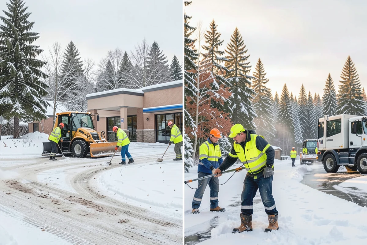 Car Dealership Deicing in Beaux Arts Village, King County, WA - Map showroom entrances, service drive, and lot walkways