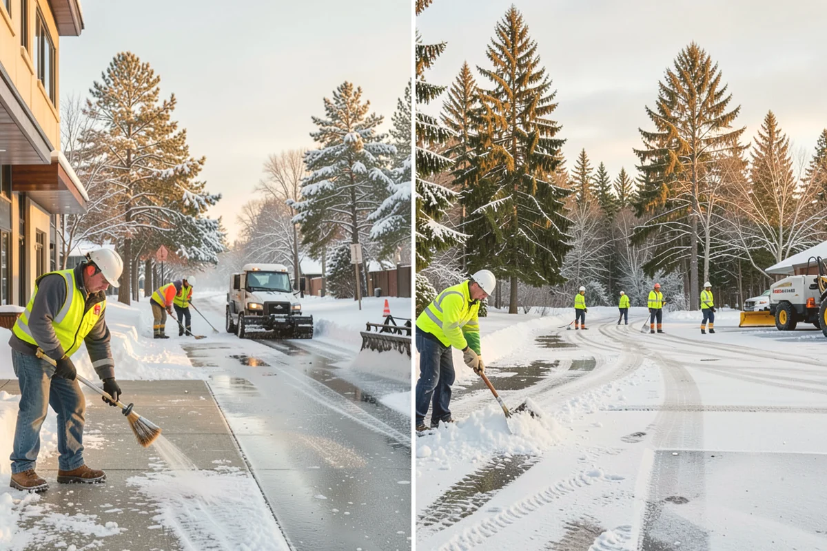 Car Dealership Deicing in Bellevue, King County, WA - Map showroom entrances, service drive, and lot walkways