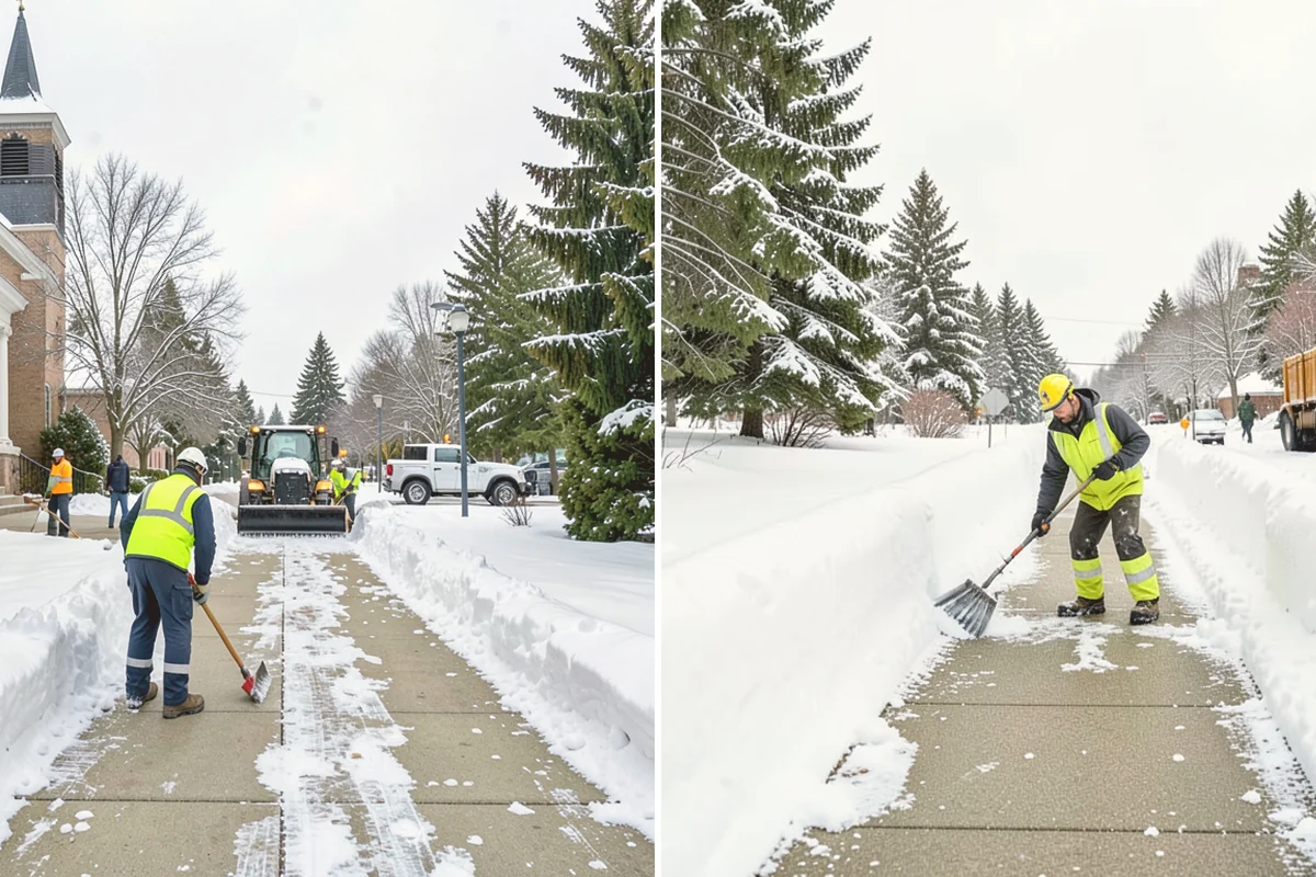 Car Dealership Deicing in Brier, Snohomish County, WA - Map showroom entrances, service drive, and lot walkways