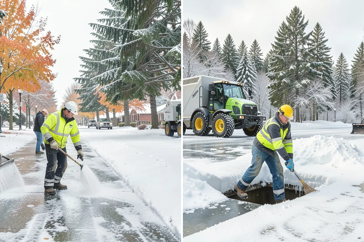 Car Dealership Deicing in Duvall, King County, WA - Map showroom entrances, service drive, and lot walkways