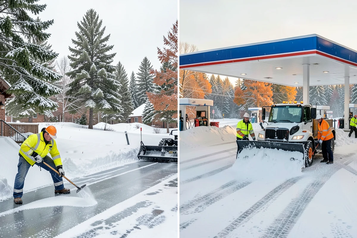 Car Dealership Deicing in Federal Way, King County, WA - Map showroom entrances, service drive, and lot walkways