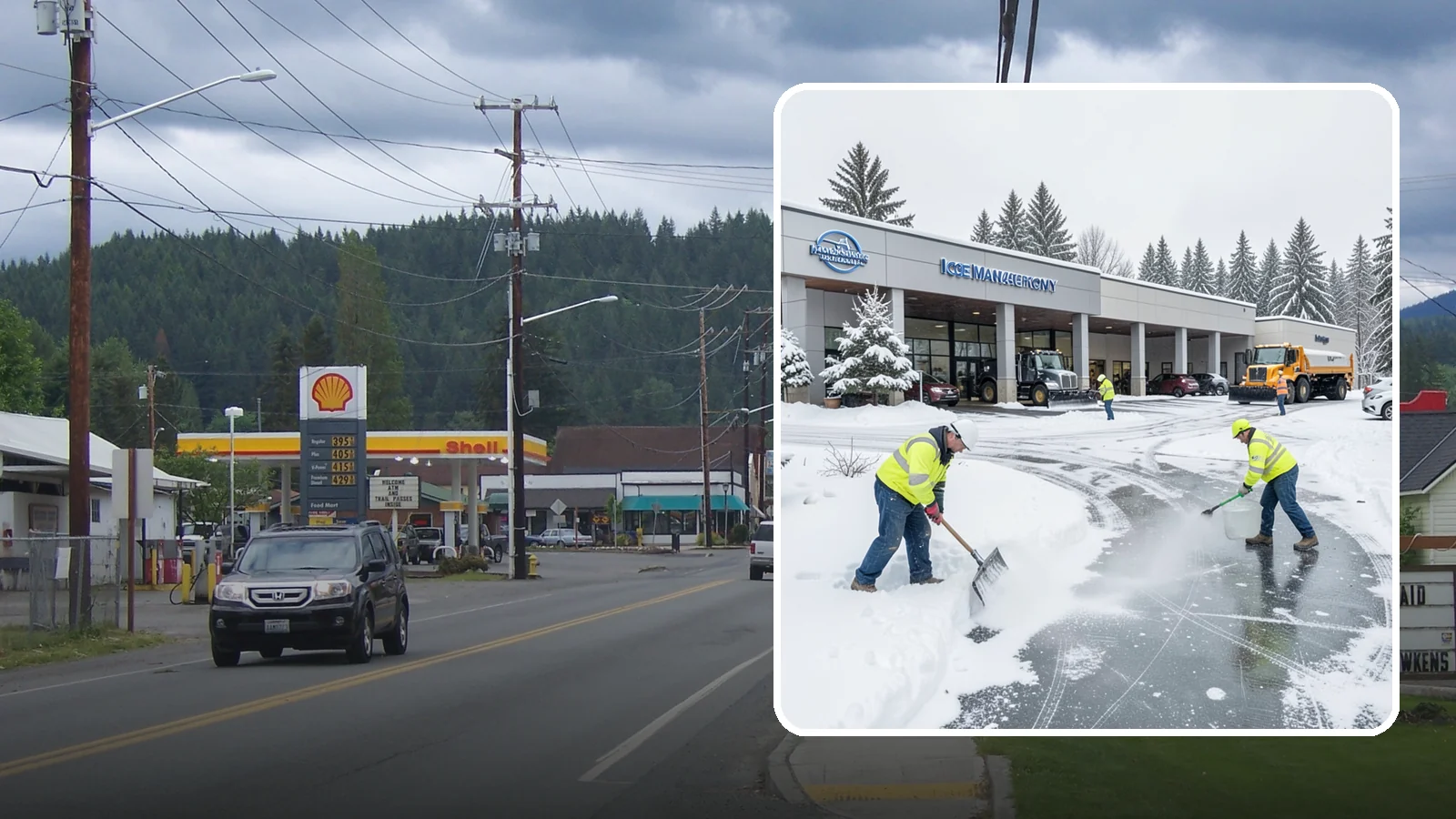 Car Dealership Deicing in Granite Falls, Snohomish County, WA - Deicing for car dealerships, keeping showroom entrances, customer walkways, and service-lane approaches safe while protecting the...