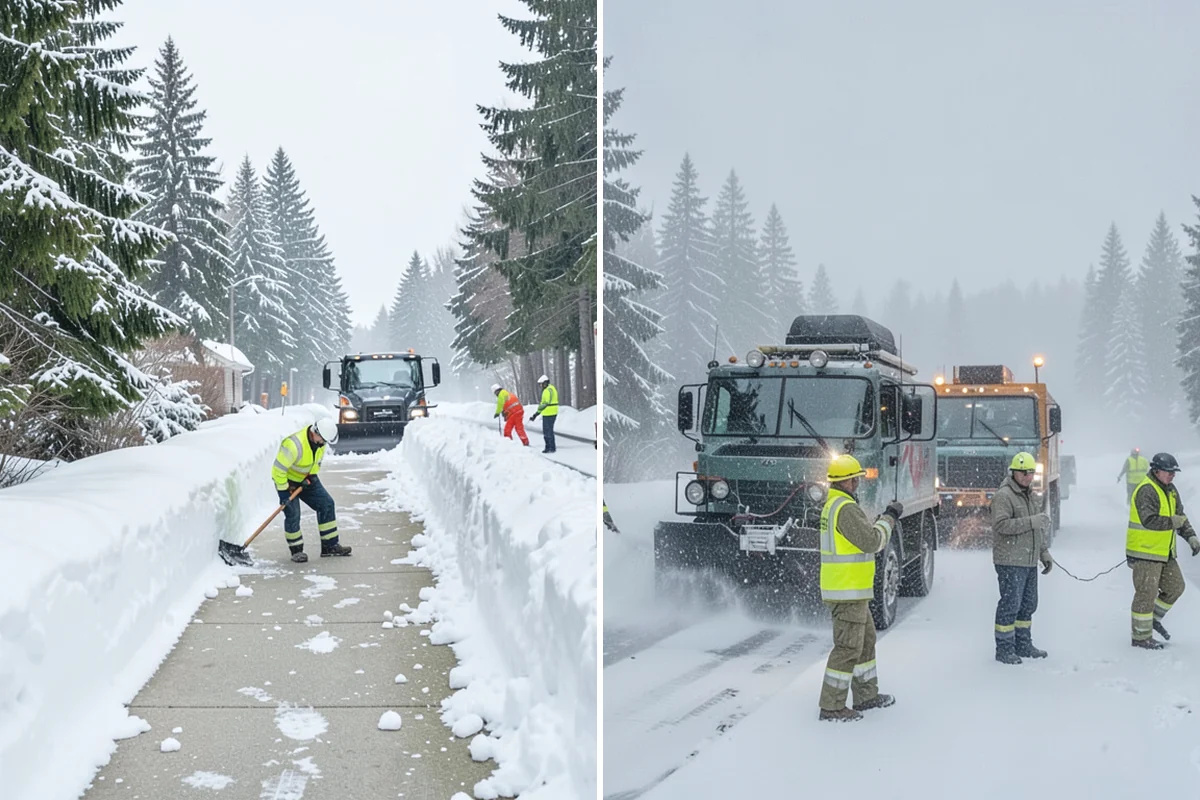 Car Dealership Deicing in Granite Falls, Snohomish County, WA - Map showroom entrances, service drive, and lot walkways