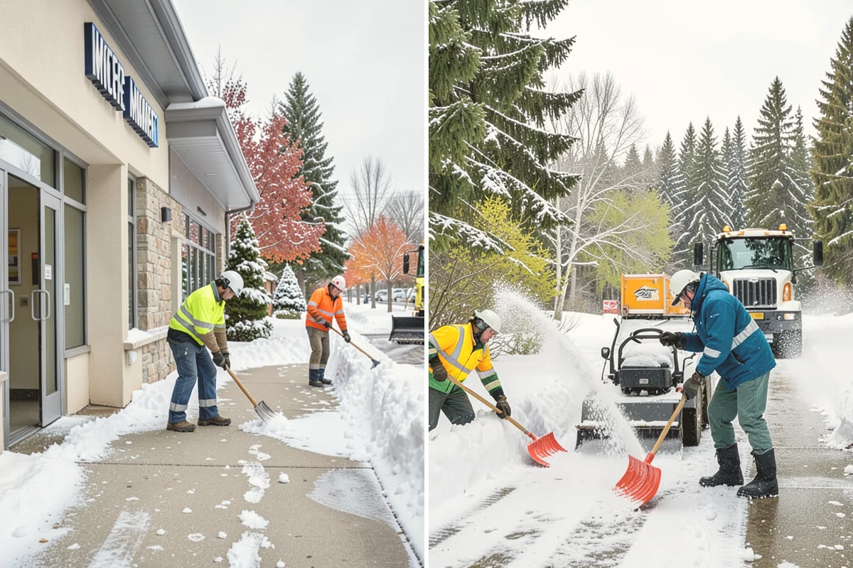Car Dealership Deicing in Index, Snohomish County, WA - Map showroom entrances, service drive, and lot walkways