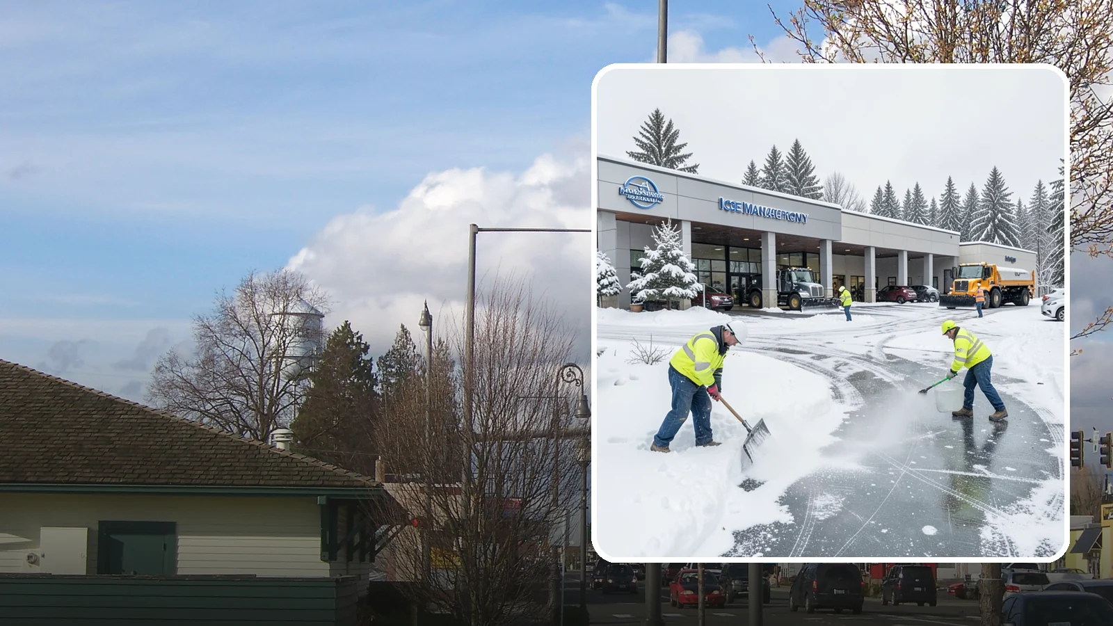 Car Dealership Deicing in Marysville, Snohomish County, WA - Deicing for car dealerships, keeping showroom entrances, customer walkways, and service-lane approaches safe while protecting the...