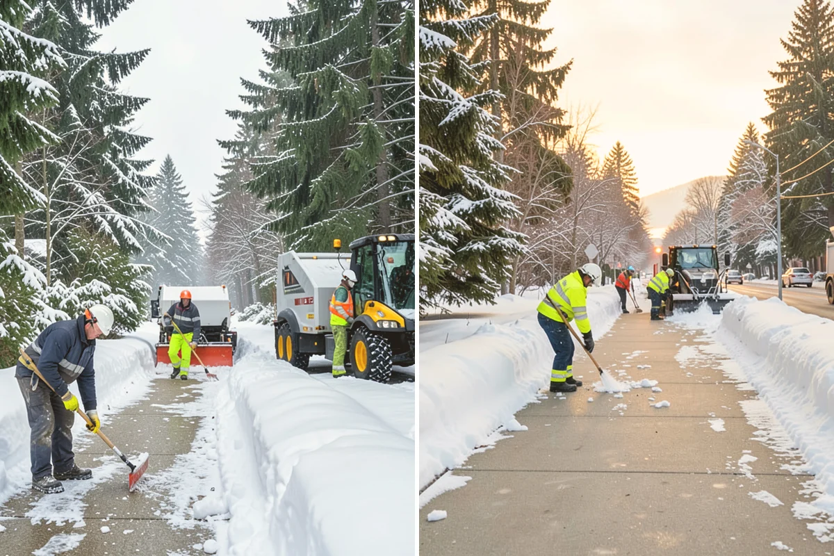 Car Dealership Deicing in Mount Vernon, Skagit County, WA - Map showroom entrances, service drive, and lot walkways