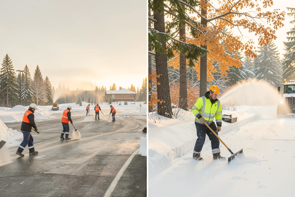 Car Dealership Deicing in Orting, Pierce County, WA - Map showroom entrances, service drive, and lot walkways