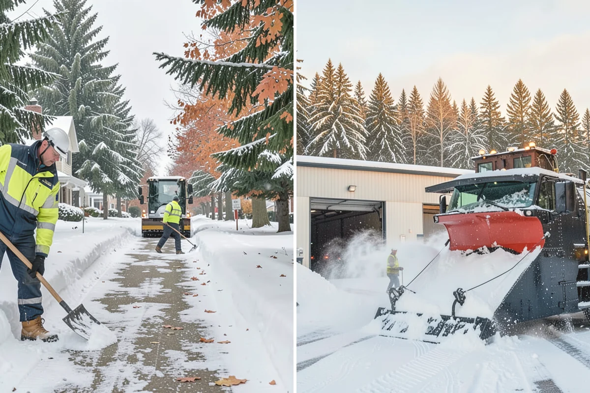 Car Dealership Deicing in Ruston, Pierce County, WA - Map showroom entrances, service drive, and lot walkways