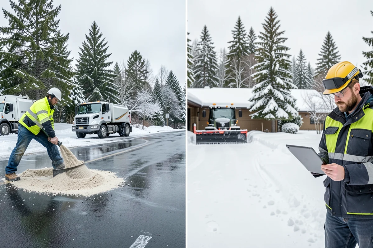 Car Dealership Deicing in Sedro-Woolley, Skagit County, WA - Map showroom entrances, service drive, and lot walkways