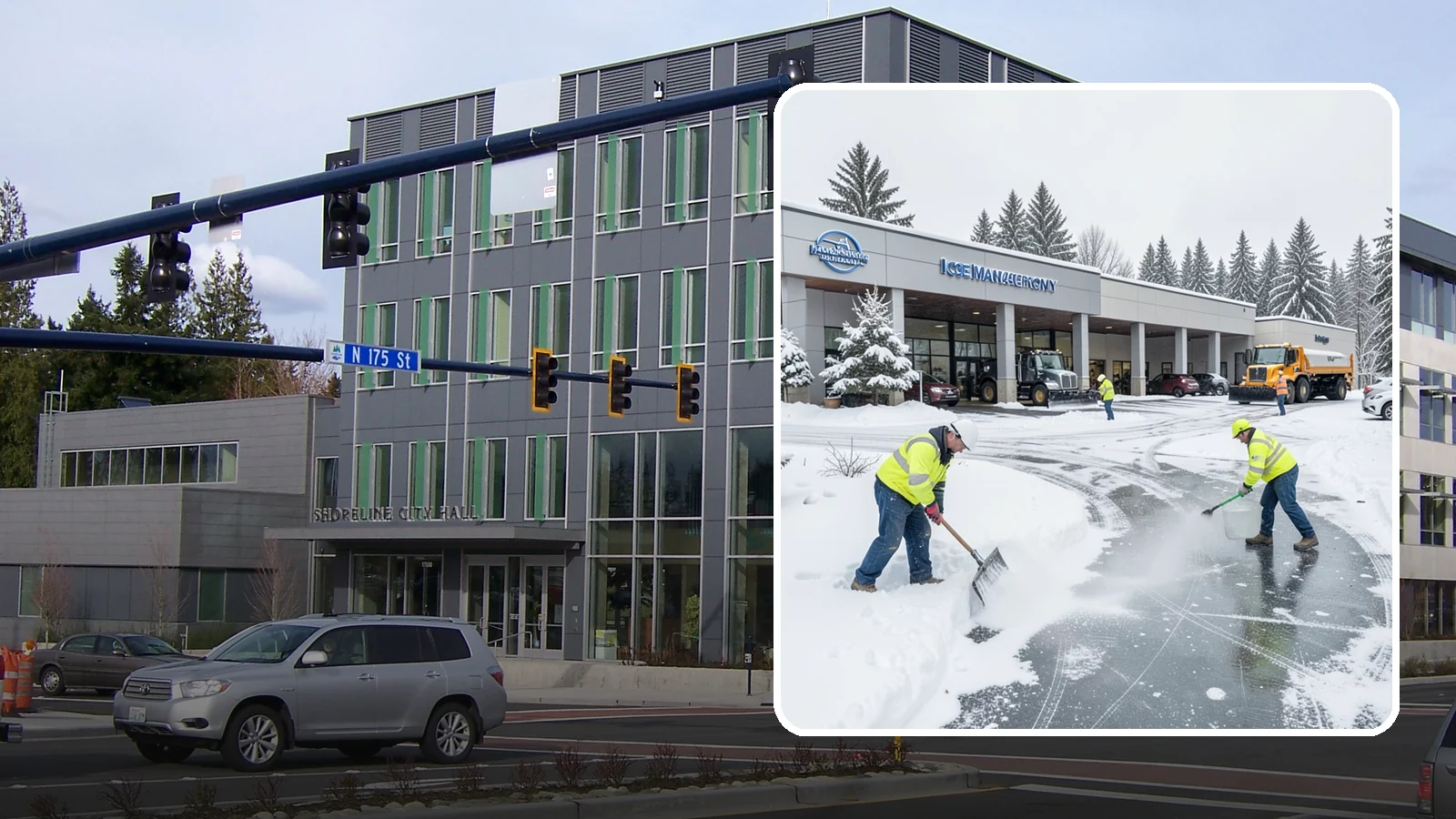 Car Dealership Deicing in Shoreline, King County, WA - Deicing for car dealerships, keeping showroom entrances, customer walkways, and service-lane approaches safe while protecting the...