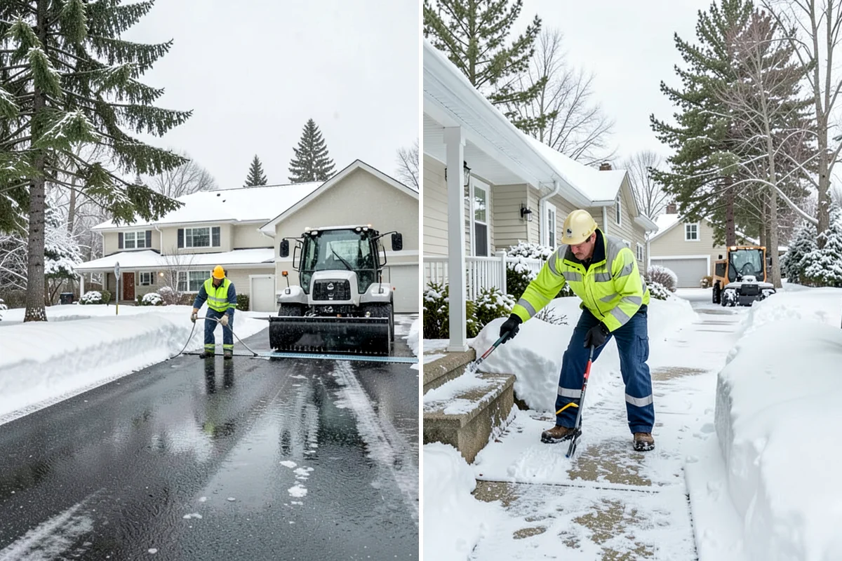 Car Dealership Deicing in Shoreline, King County, WA - Map showroom entrances, service drive, and lot walkways