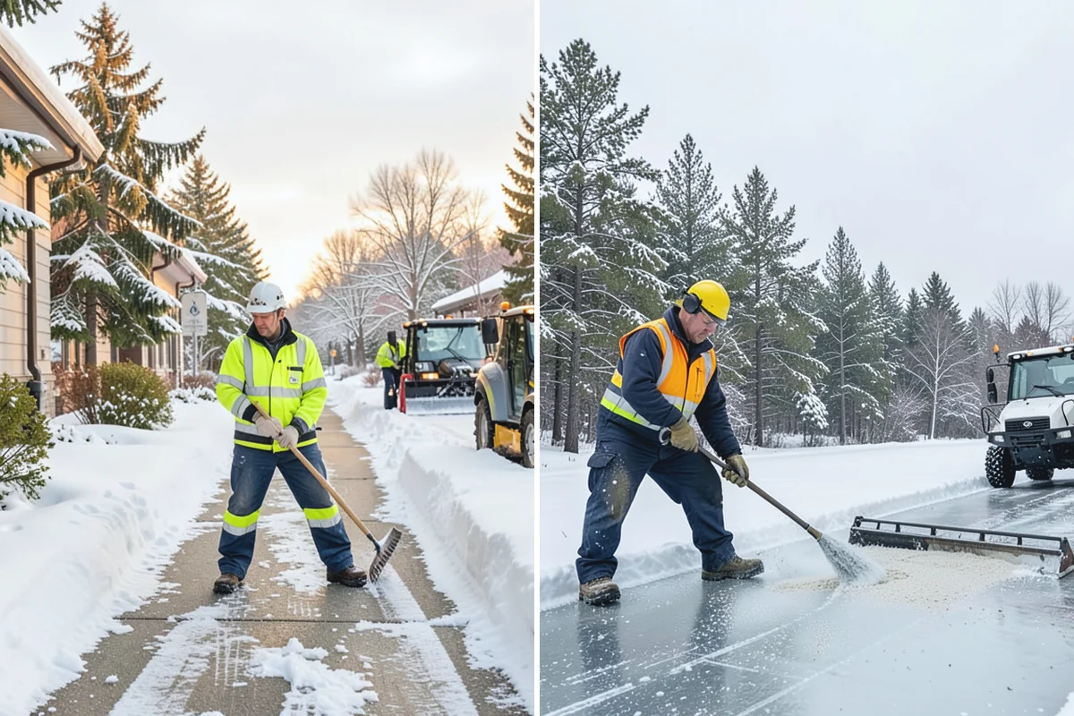 Car Dealership Deicing in South Prairie, Pierce County, WA - Map showroom entrances, service drive, and lot walkways