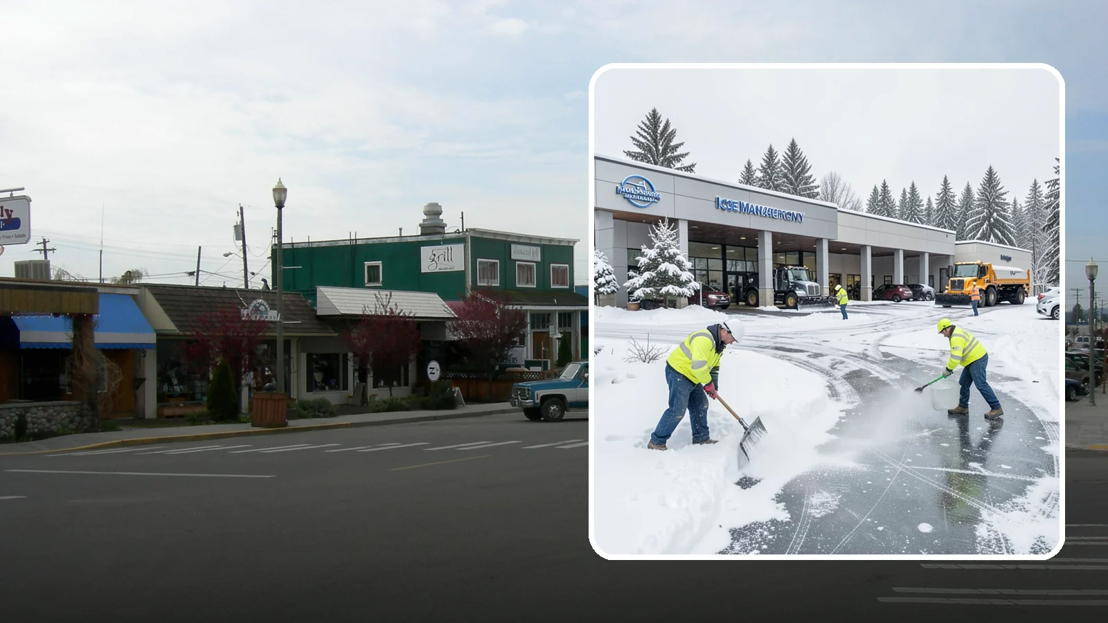 Car Dealership Deicing in Stanwood, Snohomish County, WA - Deicing for car dealerships, keeping showroom entrances, customer walkways, and service-lane approaches safe while protecting the...
