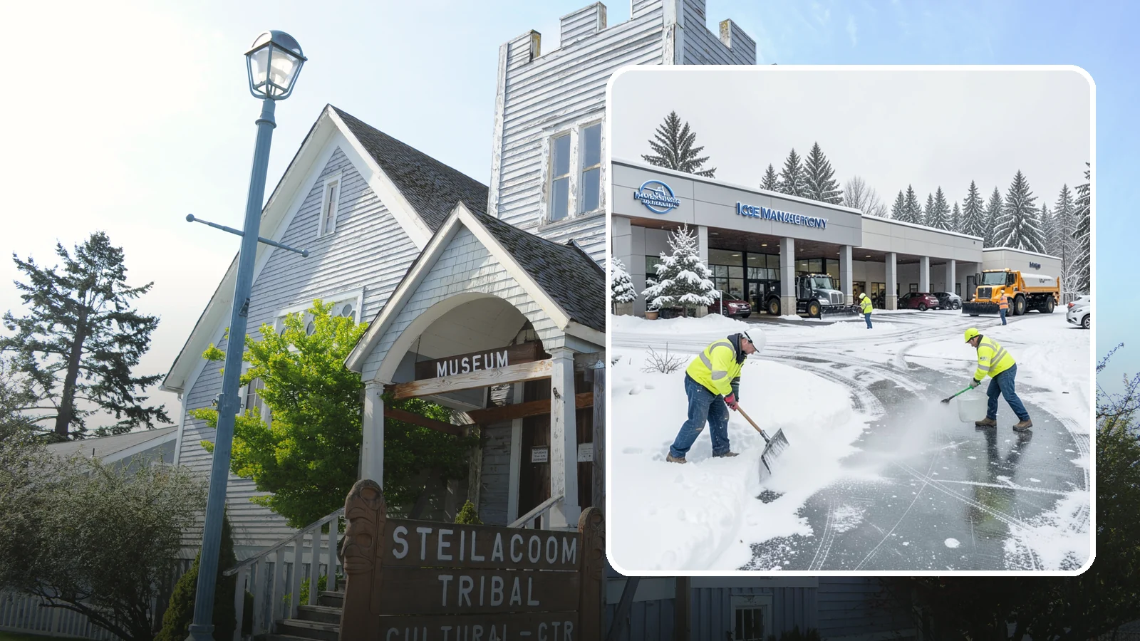 Car Dealership Deicing in Steilacoom, Pierce County, WA - Deicing for car dealerships, keeping showroom entrances, customer walkways, and service-lane approaches safe while protecting the...