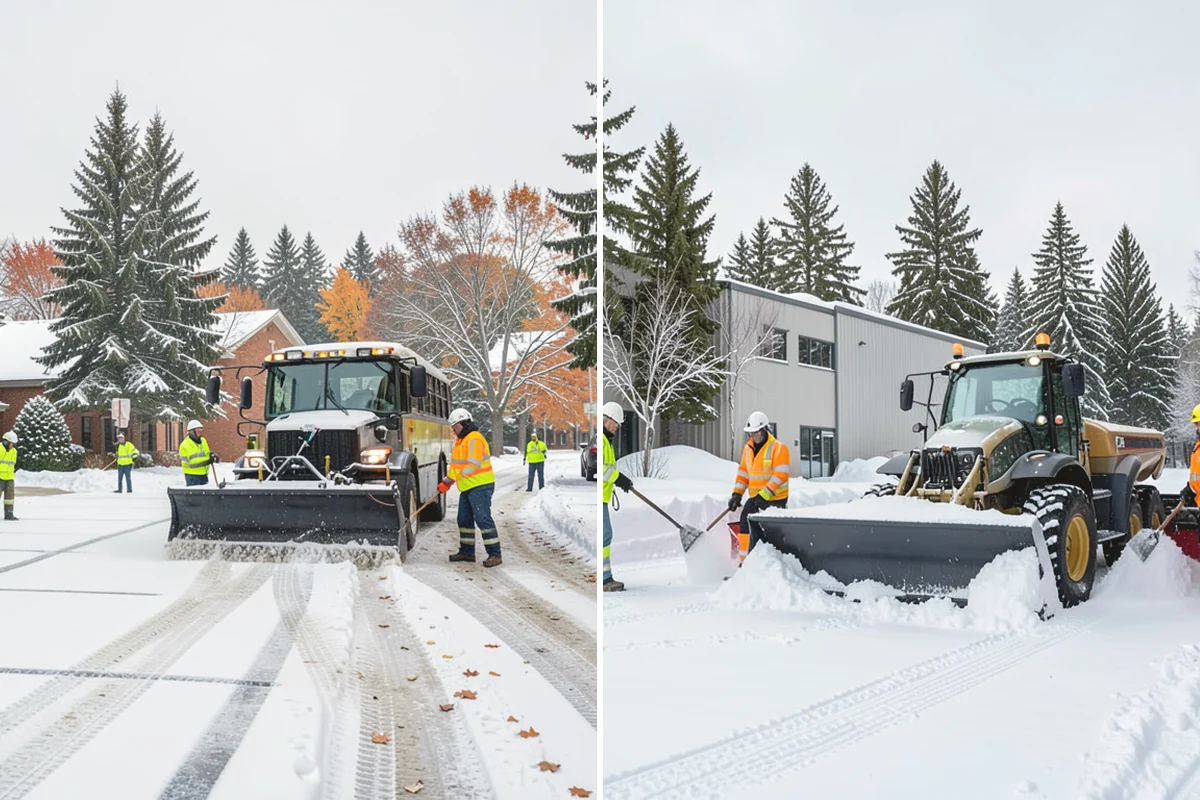 Car Dealership Deicing in University Place, Pierce County, WA - Map showroom entrances, service drive, and lot walkways